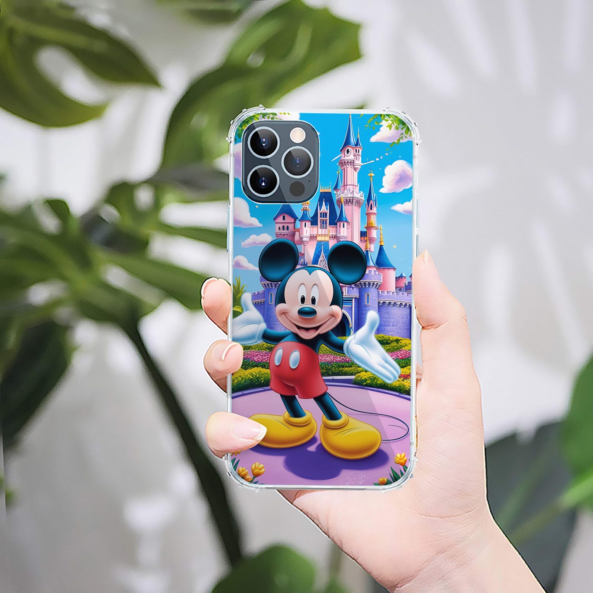 （画像用） ミッキーマウス Mickey Mouse 【iPhone 12シリーズ対応】透明スマホケース（クリアソフトケース）